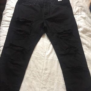 Men mnml black jeans